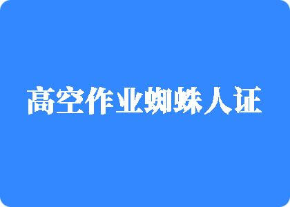 看操B高空作业蜘蛛人证